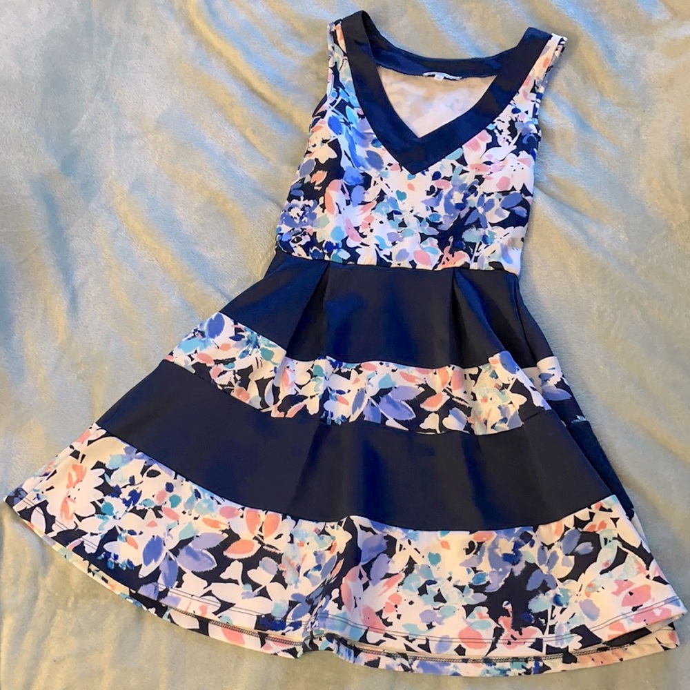 Fun mini skater dress with flowers!